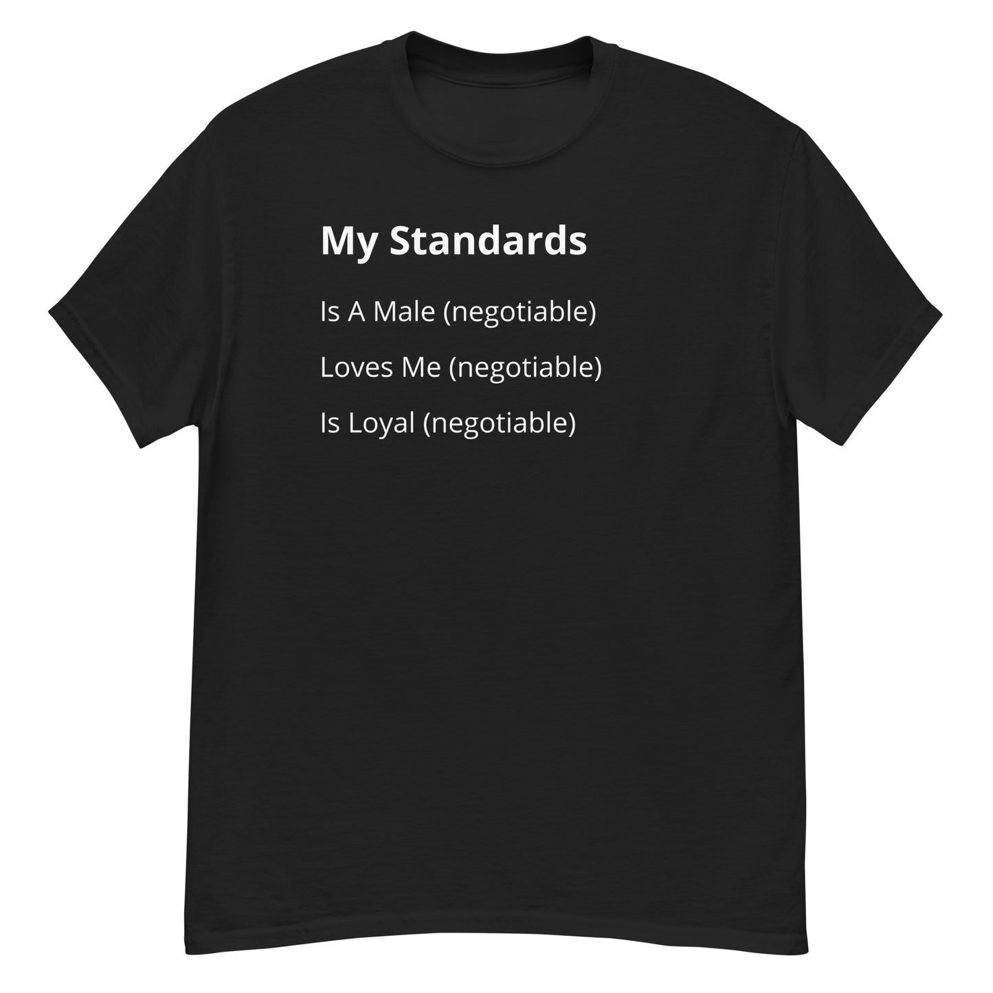 My Standards Male Unisex T-shirt